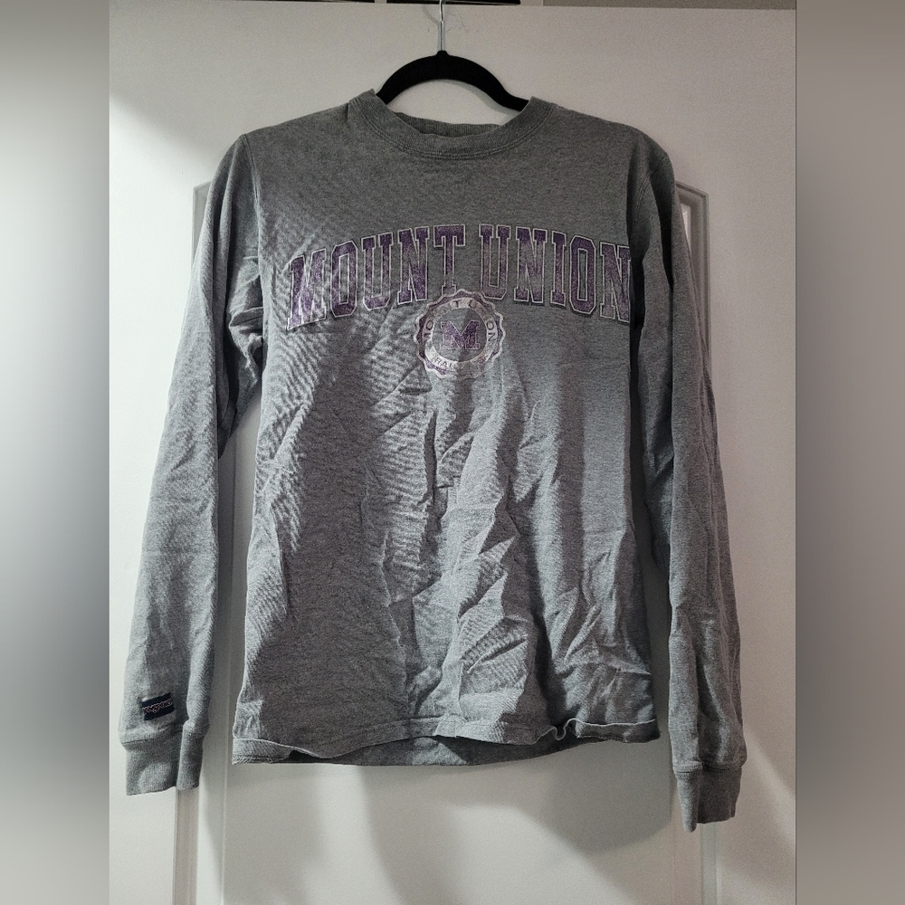 Womens Mount Union Grey Long Sleeve Shirt